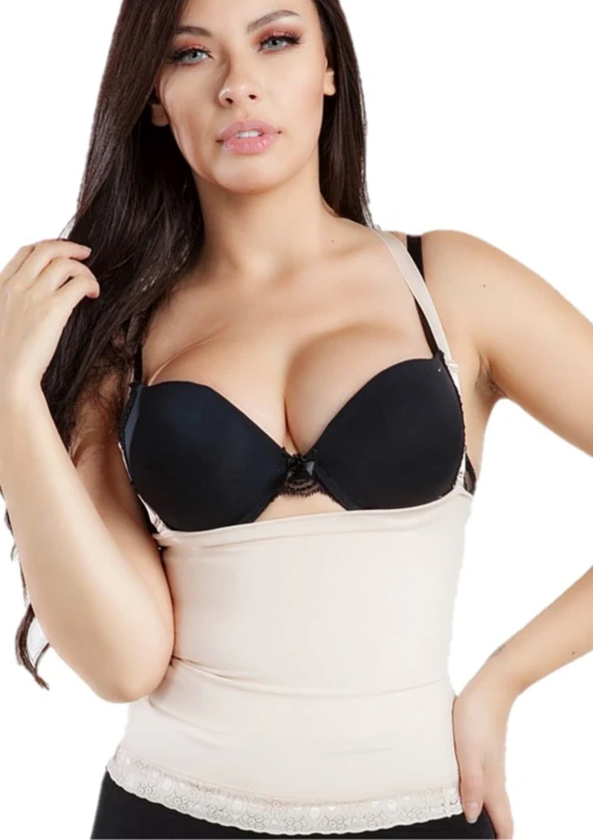 MAGIC CURVES SEAMLESS HIGH CONTROL OPEN BUST CAMISOLE W/ ADJUSTABLE STRAPS