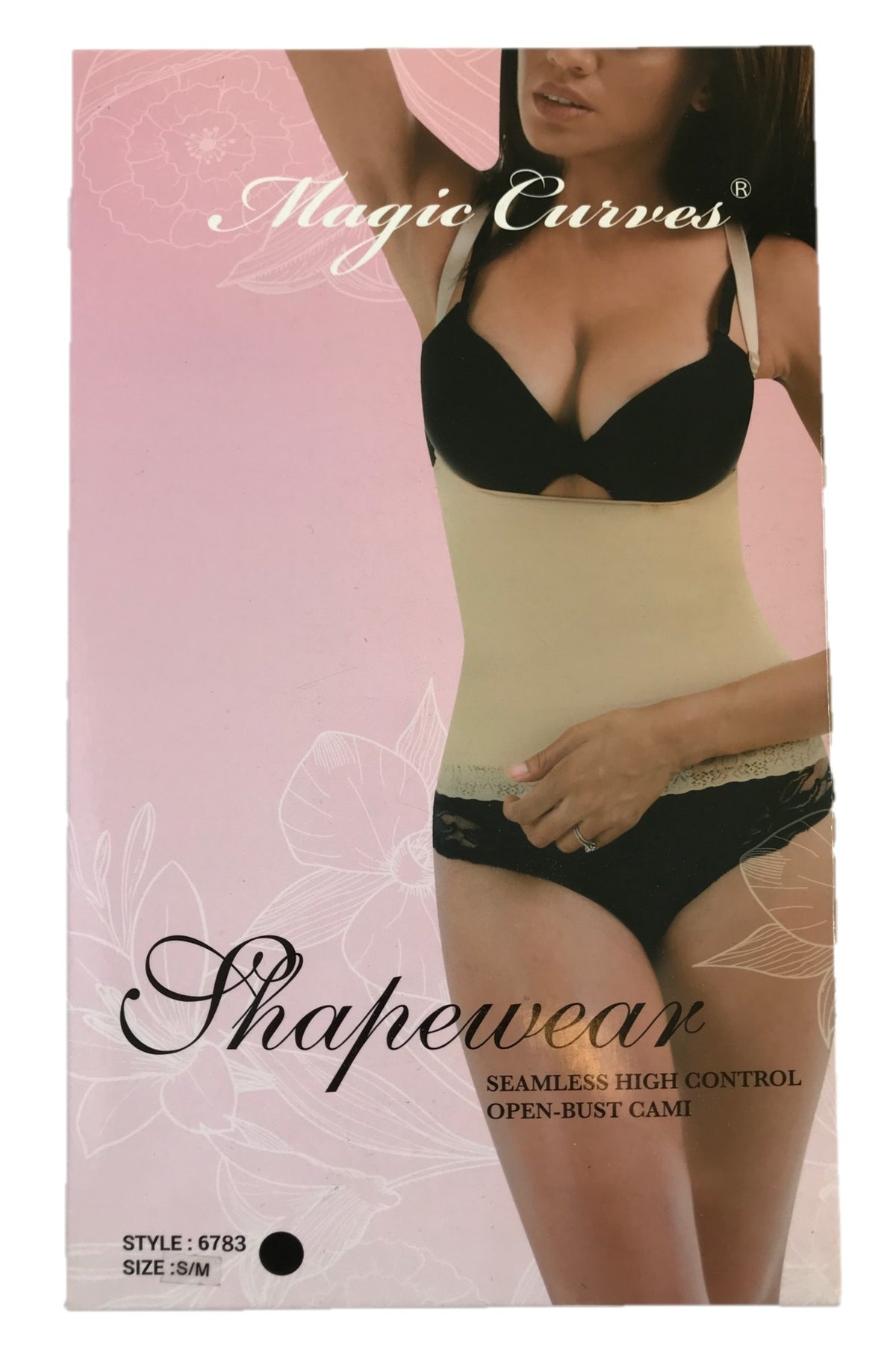 MAGIC CURVES SEAMLESS HIGH CONTROL OPEN BUST CAMISOLE W/ ADJUSTABLE STRAPS