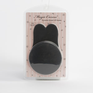 MAGIC CURVES REUSABLE BREAST LIFT PASTIES (BUNNY EARS) NUDE AND BLACK